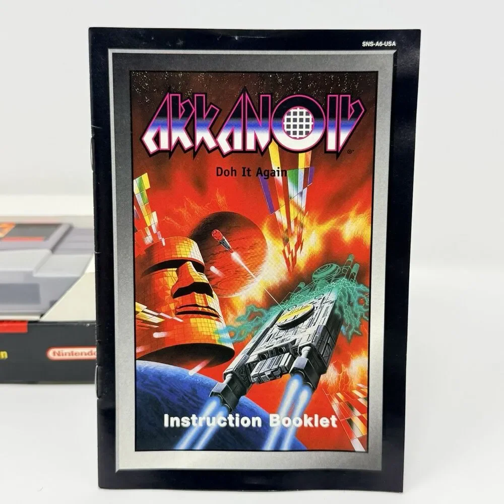 Arkanoid Doh It Again Nintendo Super NES SNES Complete CIB Poster Tested